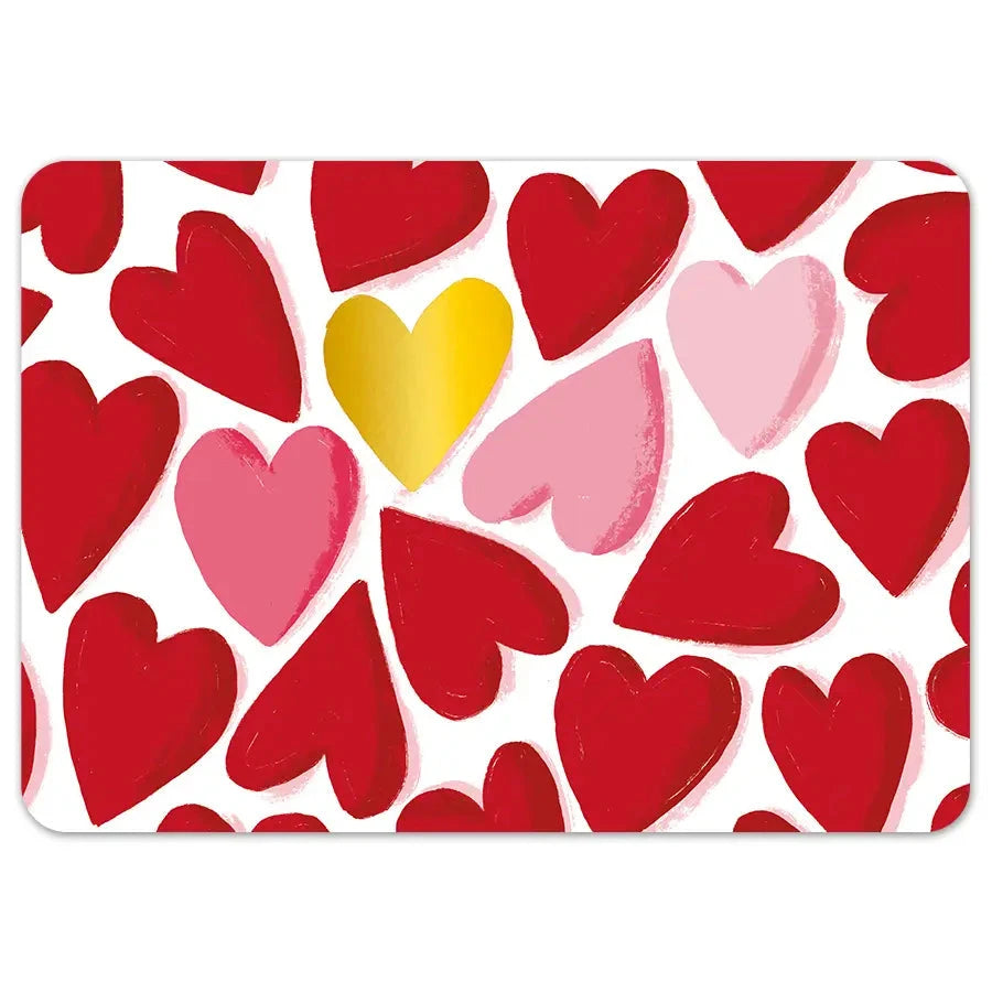 Coeurs - Set de table dorure Cartes d'Art